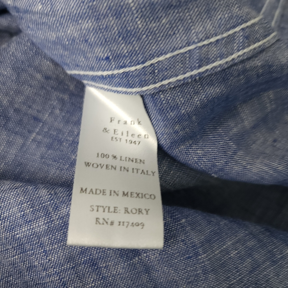 Frank & Eileen Rory Famous Blue Lived-in Linen Maxi Dress - Picture 6 of 10